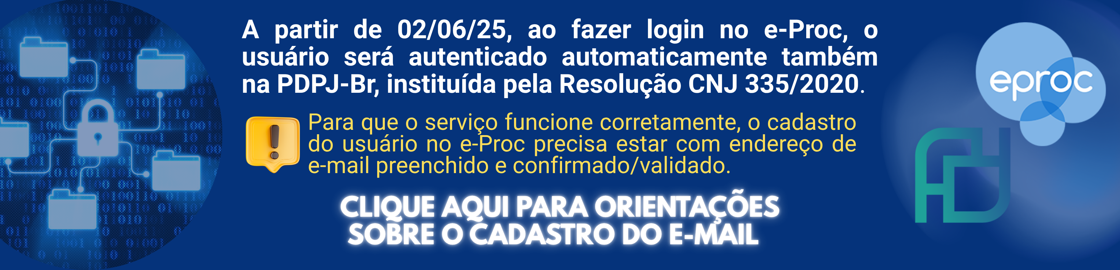 Banner: regularize seu e-mail. Clique para abrir o manual de regularizao.